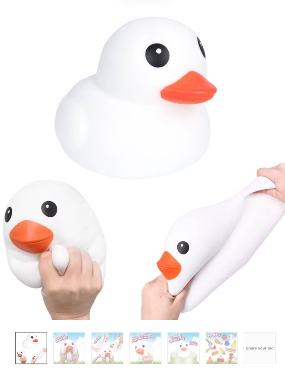Sunny days Limited Edition Americana Collection White Squishy Duck Squeezy